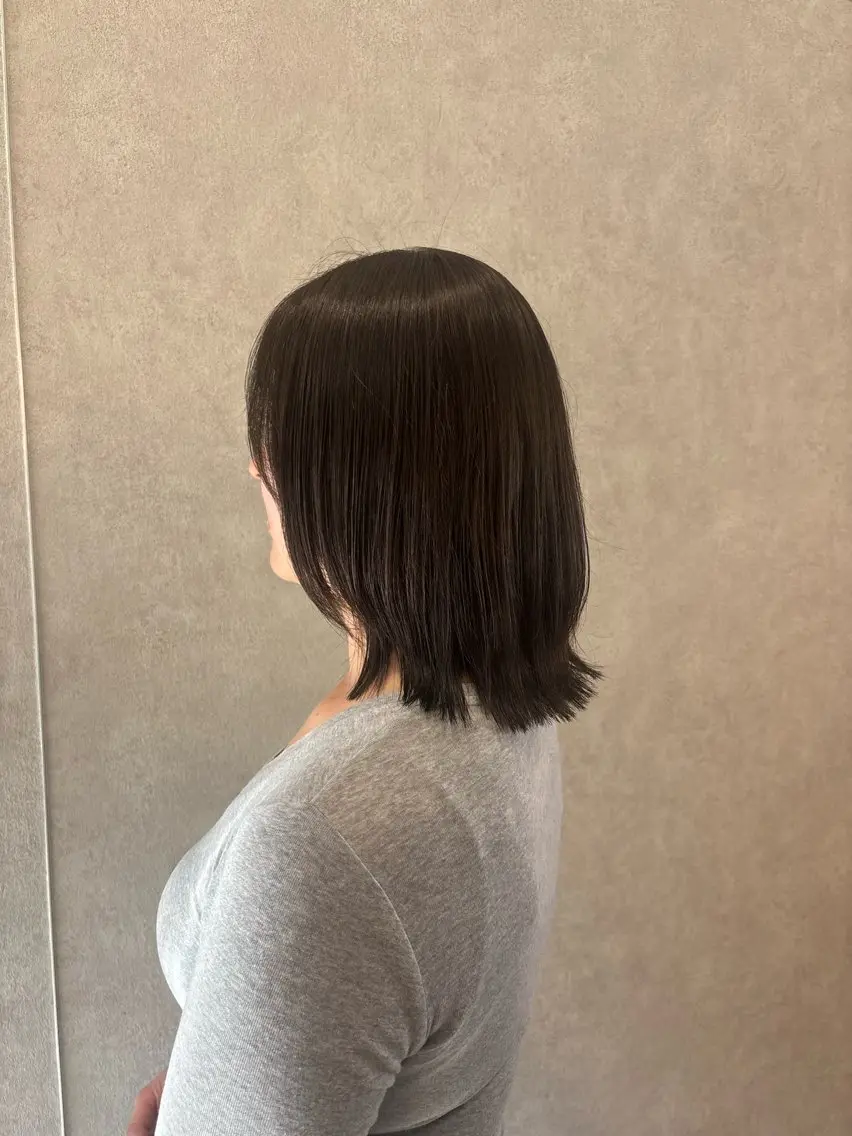 ミディアム くびれヘア くびれレイヤー レイヤーカット カット ヘアカラー トリートメント Yunoka/ミディ アム/透明感カラーのヘアスタイル