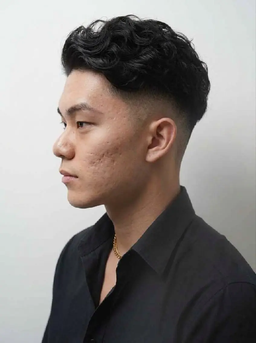 パーマ メンズ ショート フェードカット カット パーマ メンズ特化💈/ 長谷川翼のヘアスタイル