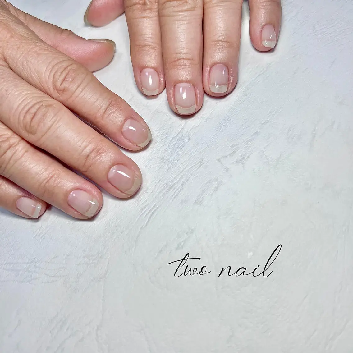 ネイル アートネイル フットネイル ハート ニュアンスネイル ホワイト ハンドネイル two nailのネイルデザイン