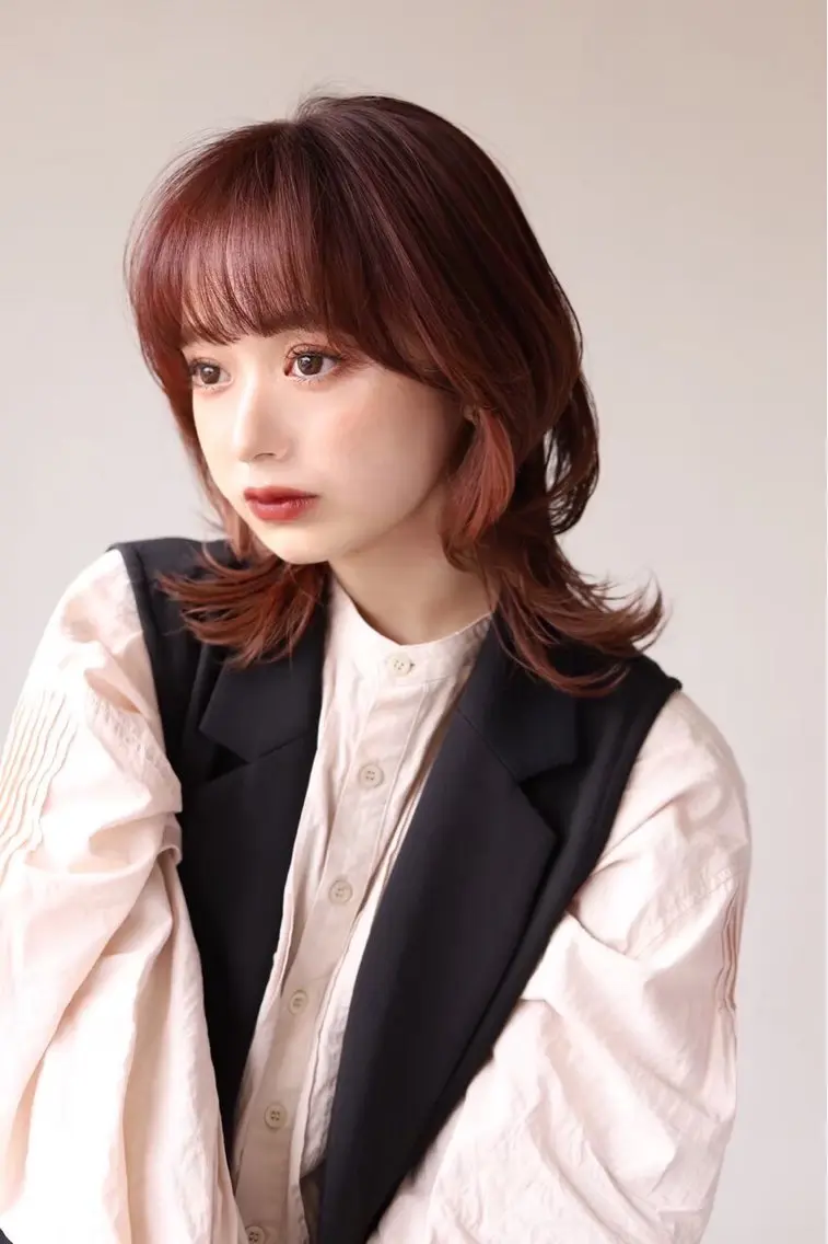 似合わせカット+スタイリングしやすいパーマ+3stepTR　[顔周りレイヤー]の写真