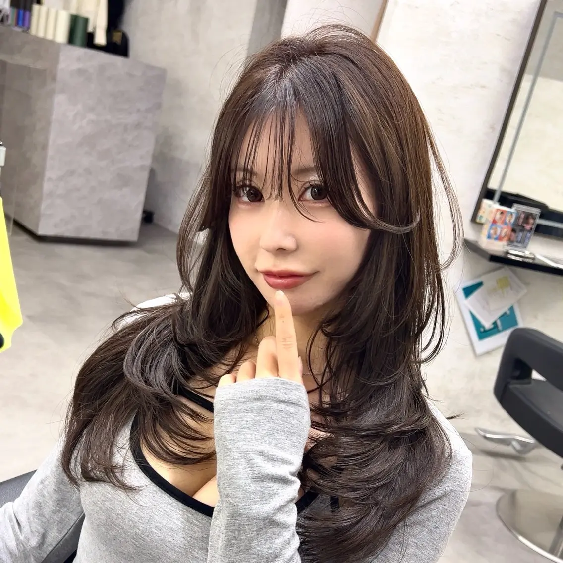 ロング カット ヘアカラー トリートメント エクステ/メンズ/レ イヤー/Myuukaのヘアスタイル