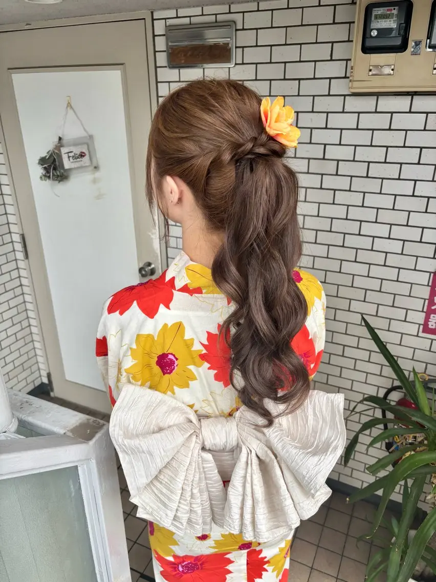 ヘアアレンジ 浴衣 ヘアセット 🌺ヘアメイク SYOKA🌺のヘアスタイル