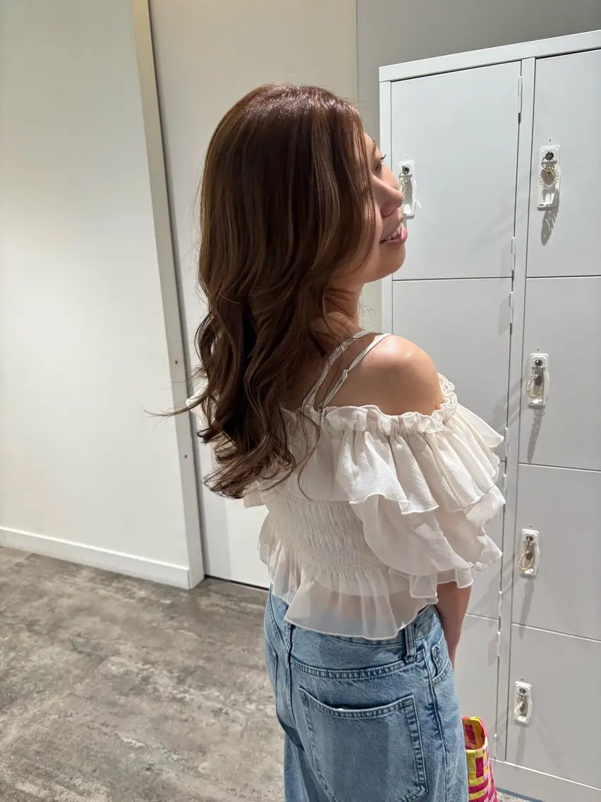 ロング カラー ブリーチ ハイライトカラー ブリーチなしカラー ハイライト カット ヘアカラー トリートメント マンツーマン 縮毛矯正/マユコのヘアスタイル