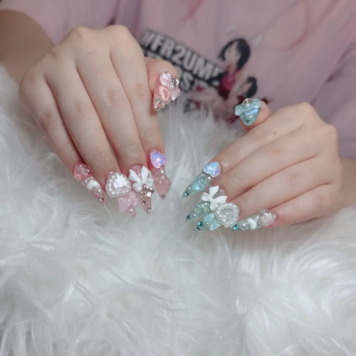 ネイル アートネイル フレンチネイル ジェルネイル 韓国ネイル マグネットネイル ハンドネイル Lenie Nail Okuboのネイルデザイン
