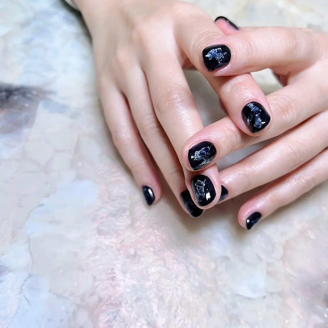 ネイル マグネットネイル ニュアンスネイル ショートネイル gemickle nailのネイルデザイン