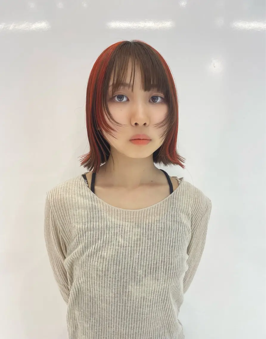 ショート カラー 吉祥寺Yuuka韓国 ハイトーンカラー🎀のヘアスタイル