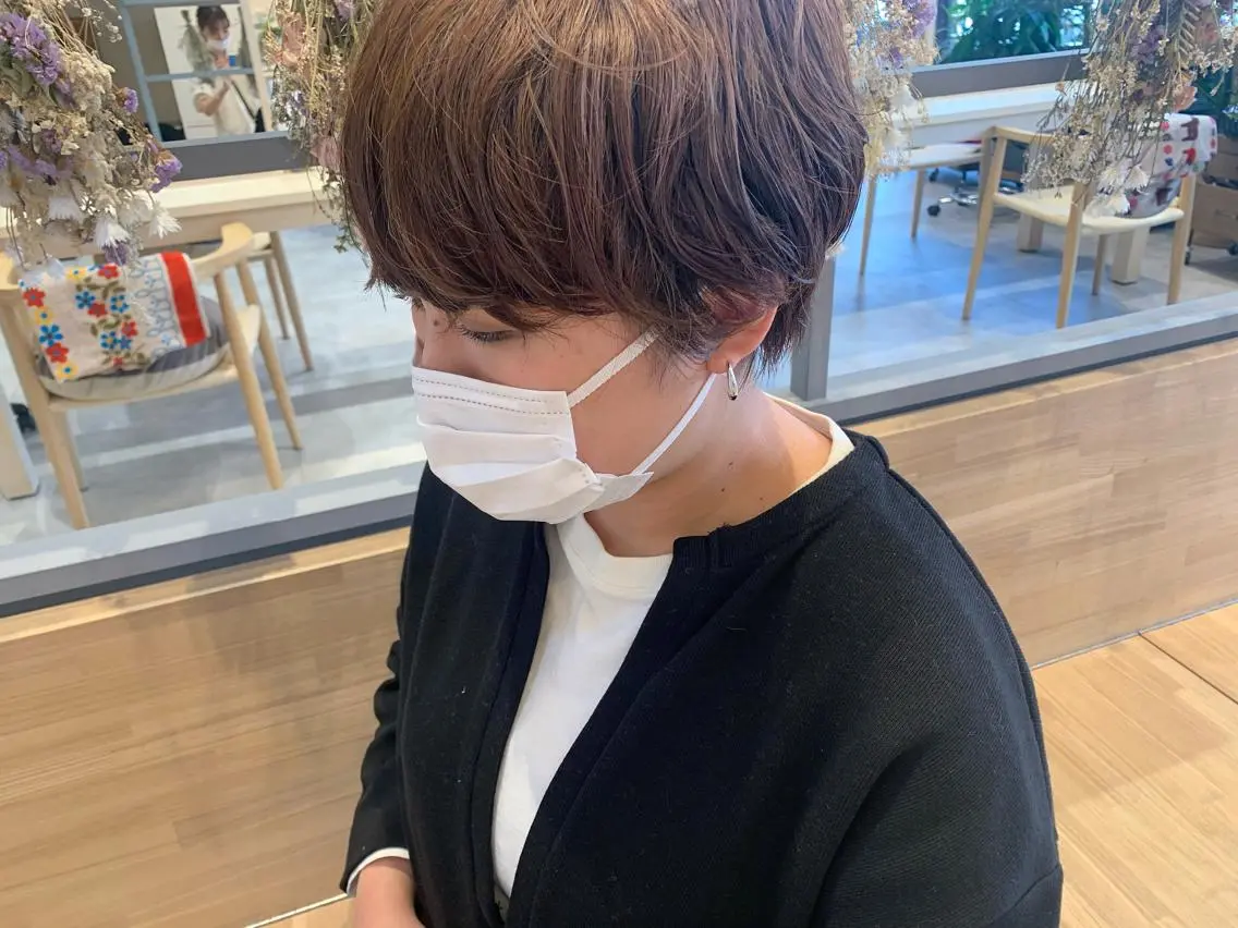 ショート パーマ ショートヘア 吉田 早織のヘアスタイル