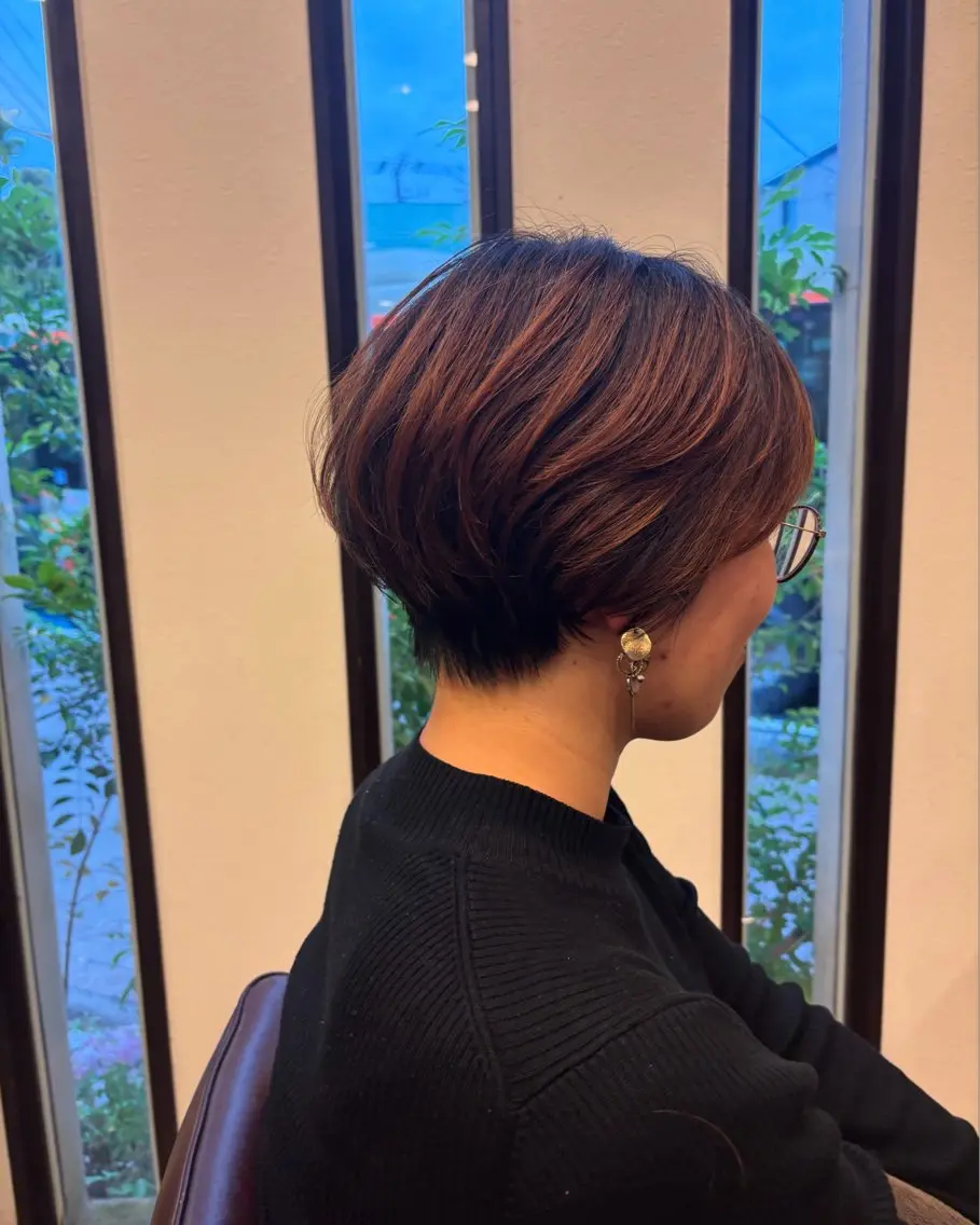 ショート くびれヘア 似合わせカット ショートヘア 自然な矯正/ 小顔カット/森彪真のヘアスタイル