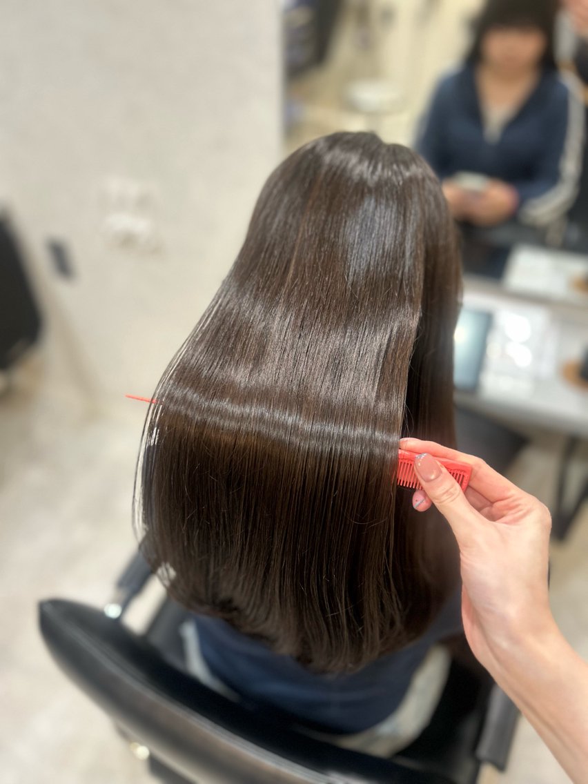 ロング カット 縮毛矯正 トリートメント 柔らかい縮毛矯正/ ボブ/北林のヘアスタイル