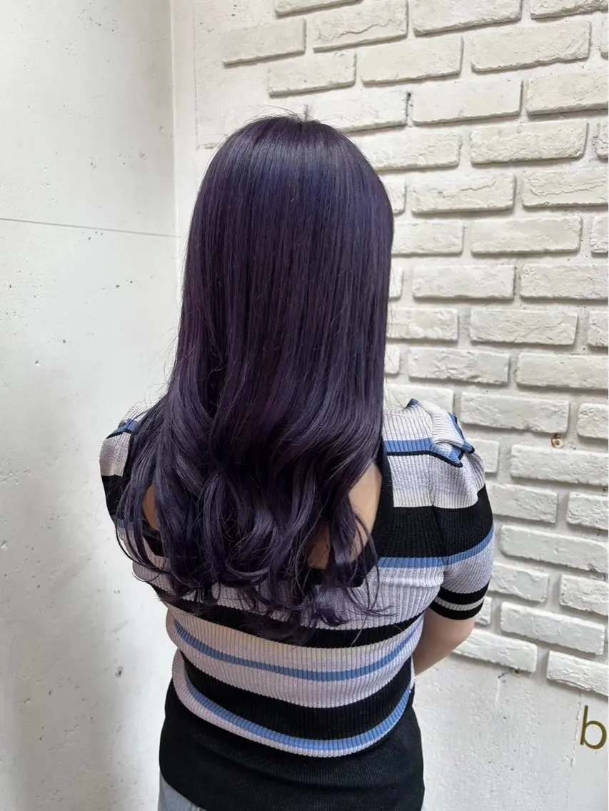 ロング パープルカラー 💖ブリーチカラー mahiro💖のヘアスタイル