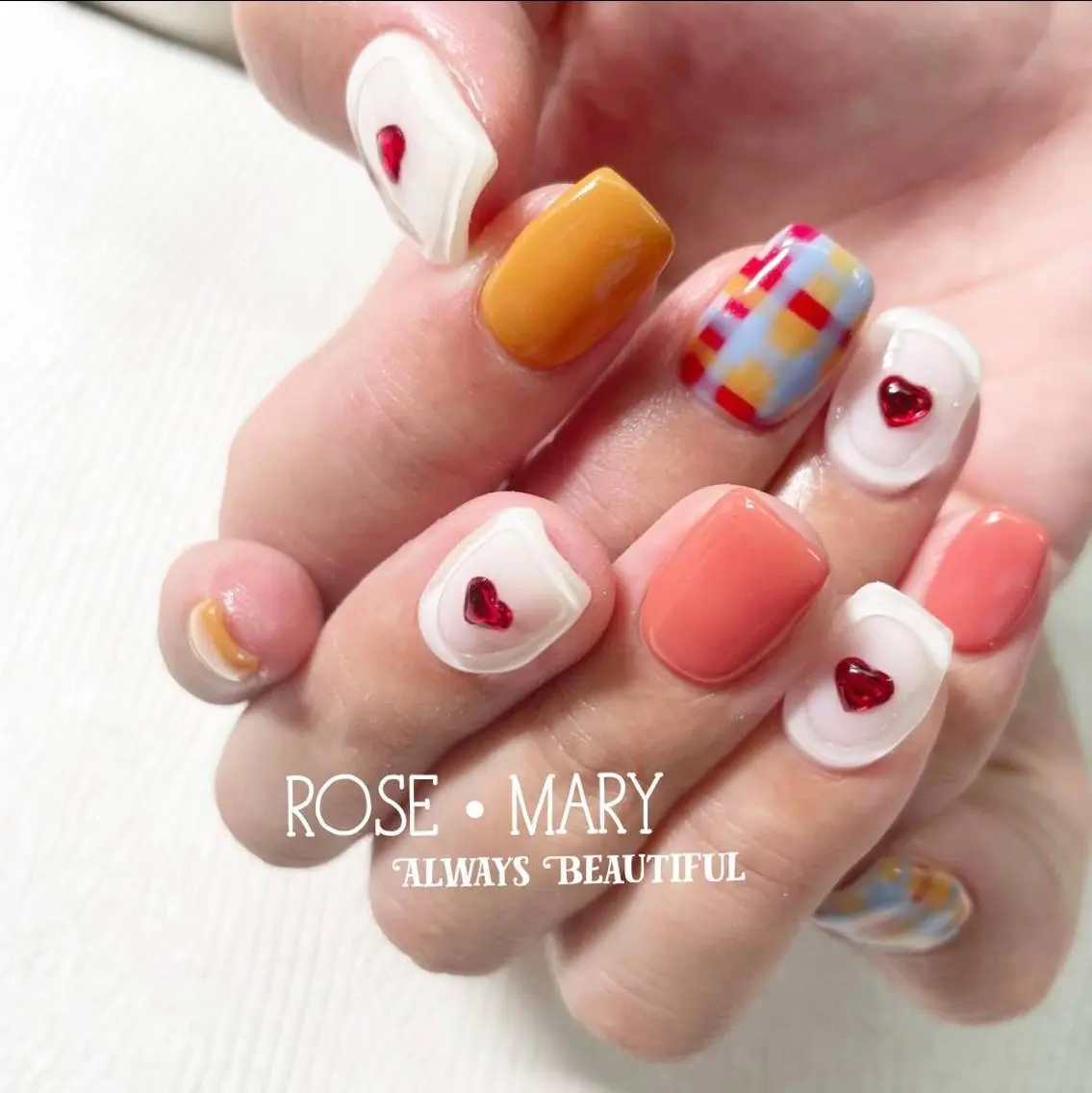 ネイル ハンドネイル ROSE・ MARY 鈴木のネイルデザイン