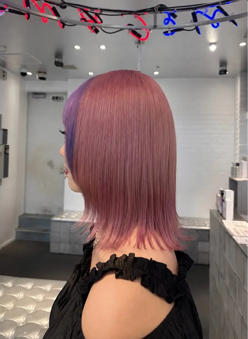 ミディアム カラー ヘアアレンジ 💟ケア×ハイトーン 💟/ミオのヘアスタイル