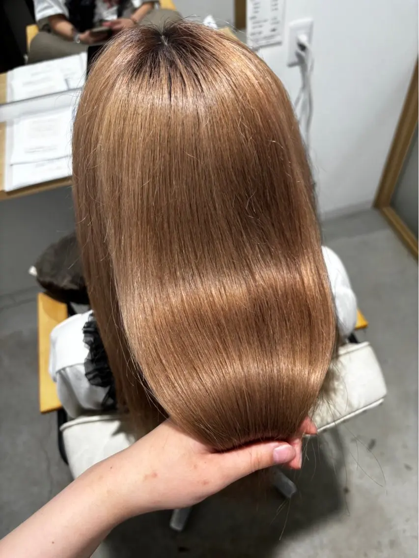 ロング トリートメント さくらこ/オリーブ カラー/カラーモデルのヘアスタイル
