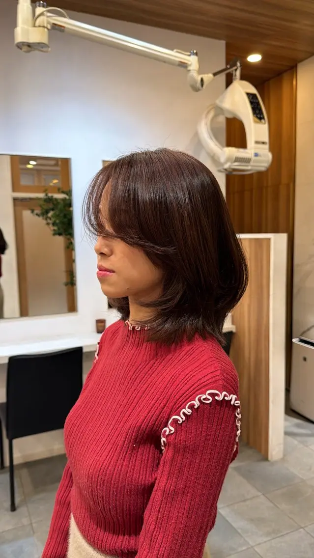 ミディアム ミディアムレイヤー レイヤーカット カット/パーマ たるみことりのヘアスタイル