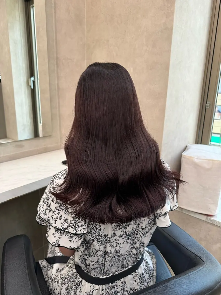 ロング カラー パーマ ヘアアレンジ メンズ キッズ 韓国系🇰🇷🩶 艶暗髪/MEIのヘアスタイル