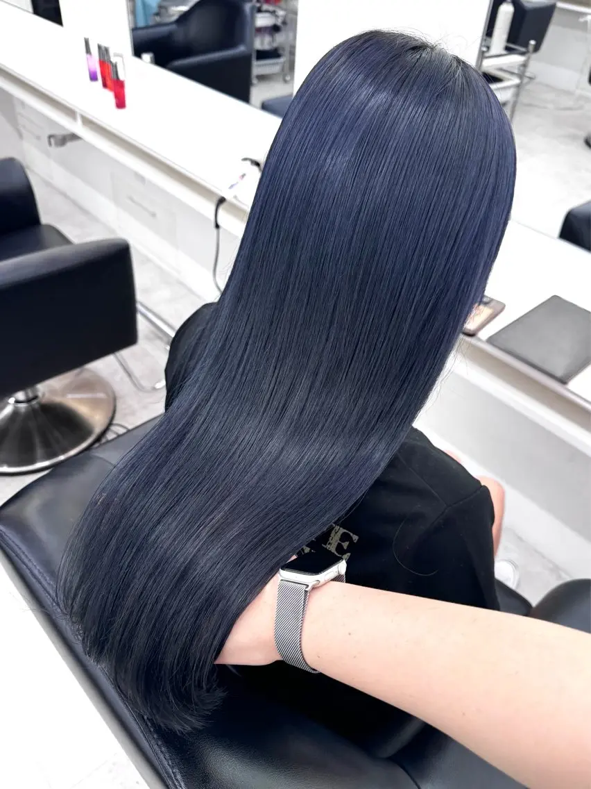 ロング カラー ヘアカラー ParveMix 楠本結菜のヘアスタイル