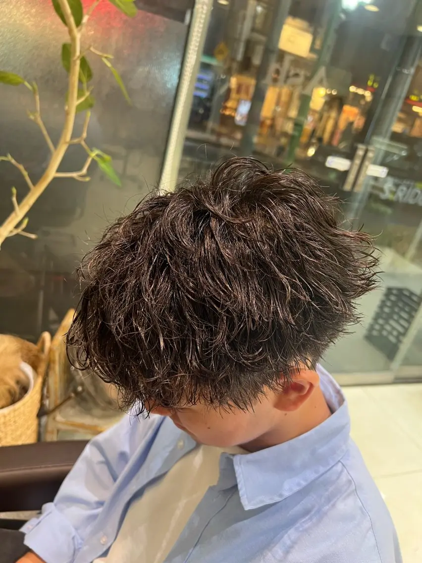 パーマ メンズ メンズパーマ 波巻きパーマ スパイラルパーマ カット パーマ SENA 再現性 パーマと縮毛矯正のヘアスタイル