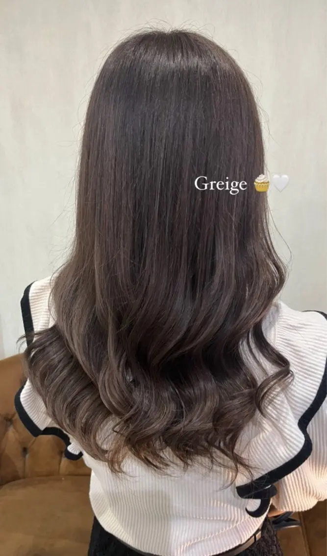 ロング カラー ヘアアレンジ ヘアカラー トリートメント ♡🎀垢抜け透明感 カラーaomi🐇♡のヘアスタイル