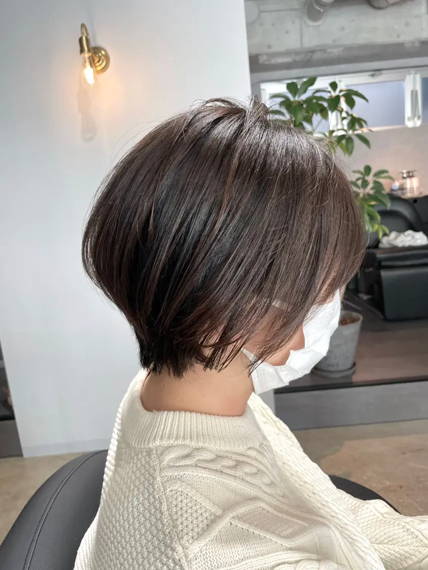 ショート カット トリートメント ✨髪質改善/ハイトー ン/艶髪高山のヘアスタイル