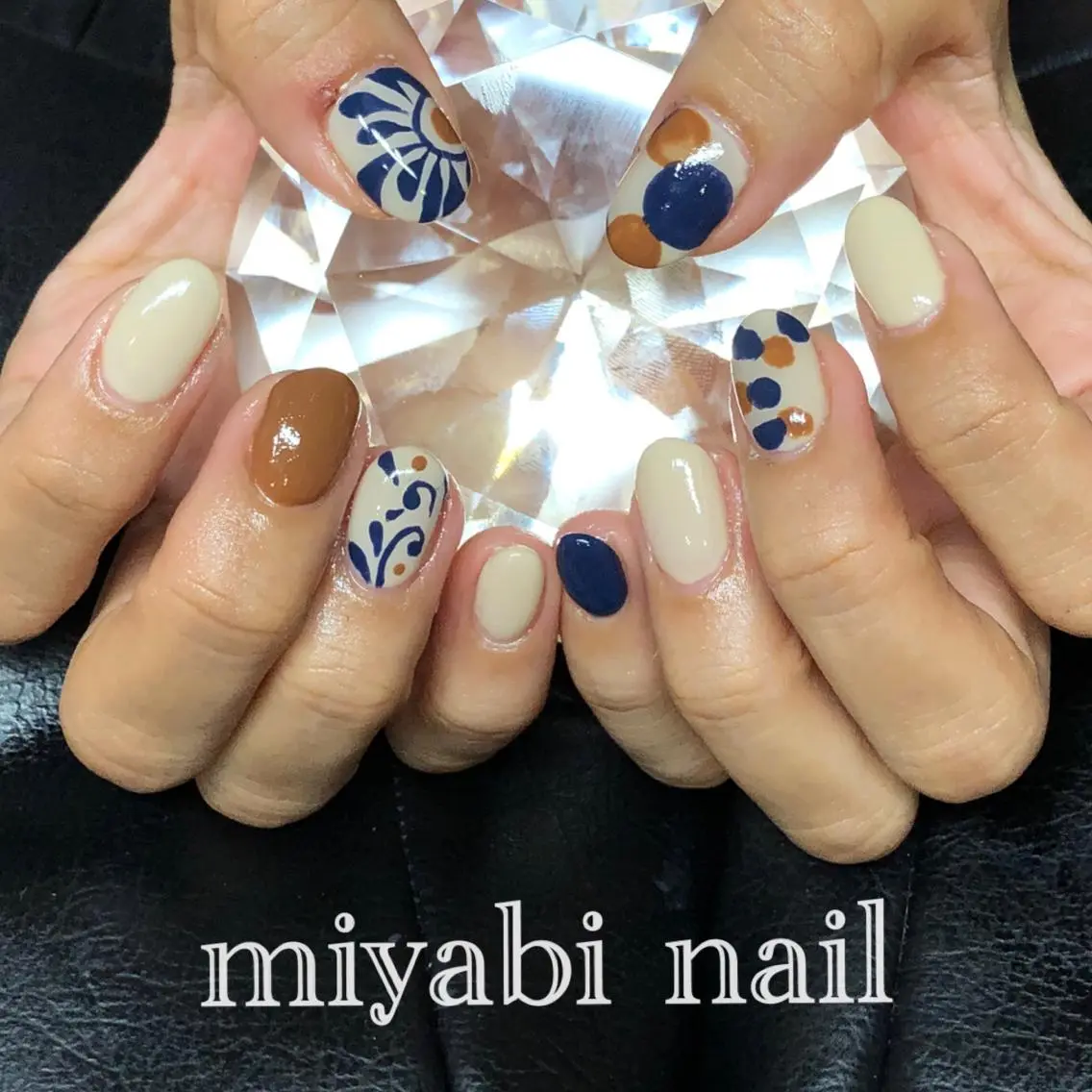 ネイル アートネイル 持ち込み ハンドネイル miyabi nail 桂川駅近くのネイルデザイン
