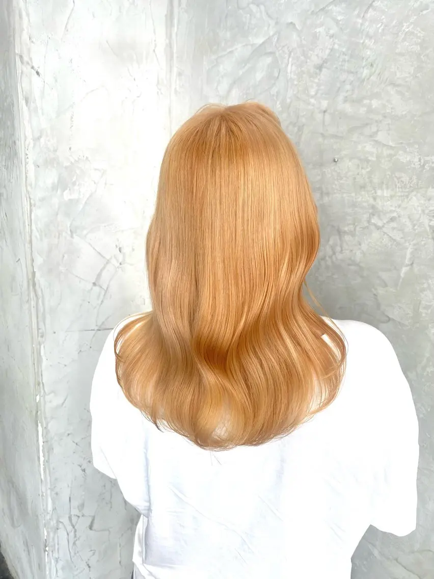 セミロング カラー ベージュカラー ミルクティーベージュ 佐伯 鼓乃美のヘアスタイル