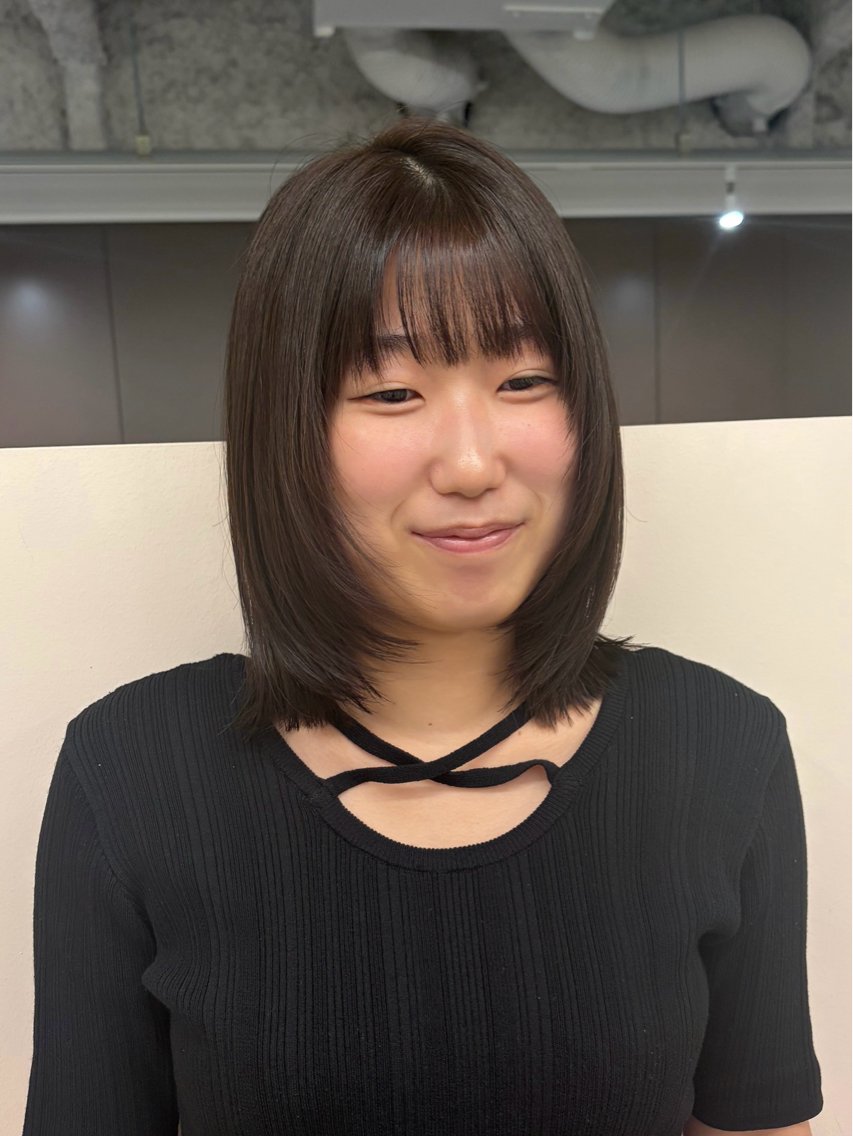 ミディアム ヘアカラー 鍛治 美月稀のヘアスタイル