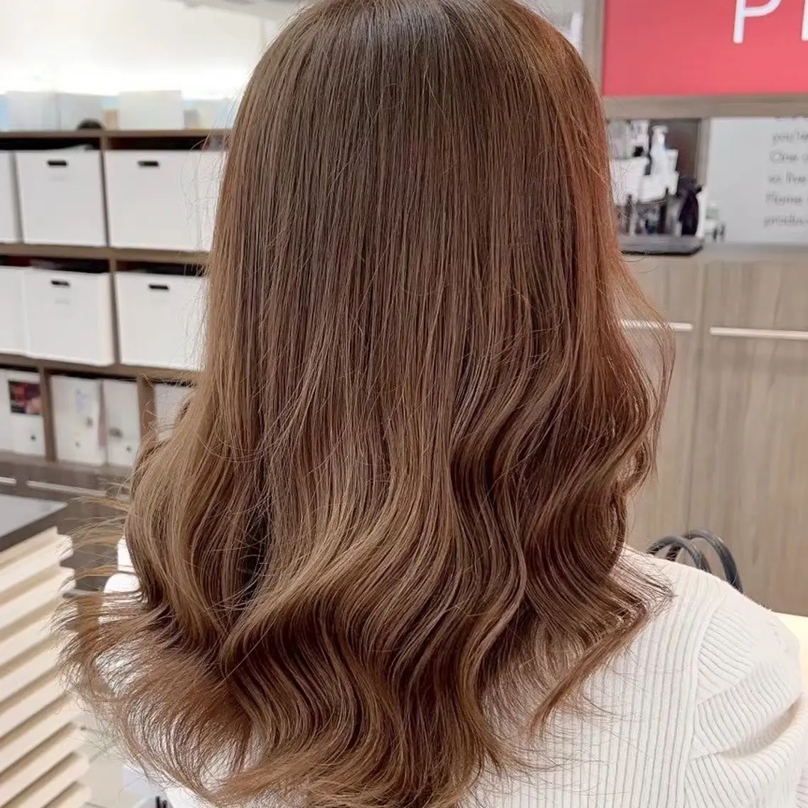 ロング カラー 縮毛矯正/ワンカラー モデル募集🫧羽夏のヘアスタイル