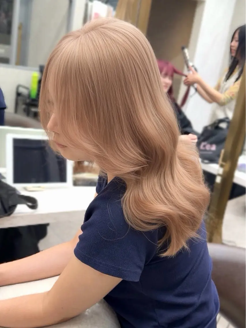 セミロング シールエクステ エクステ 髪質改善 トリートメント ヘアカラー 💎kyohei／ 透明感カラー💎のヘアスタイル