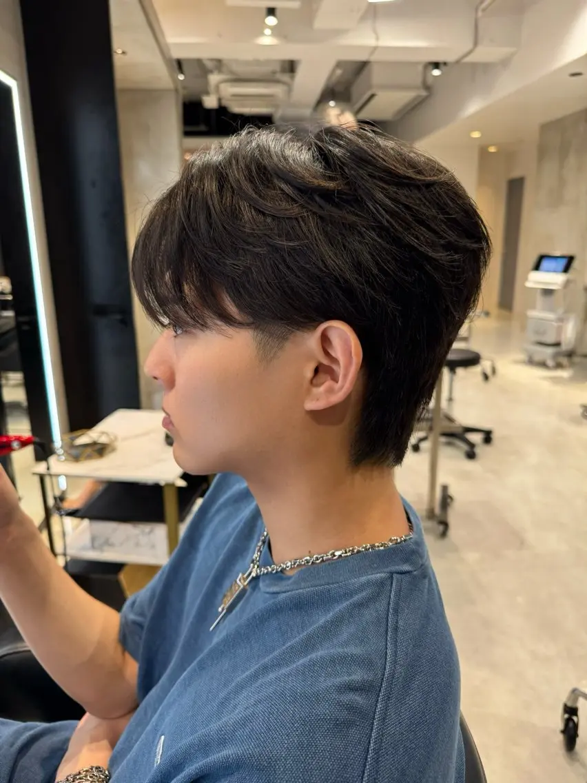 メンズ カット パーマ 韓国式ダウンパーマ 🇰🇷櫻井健のヘアスタイル