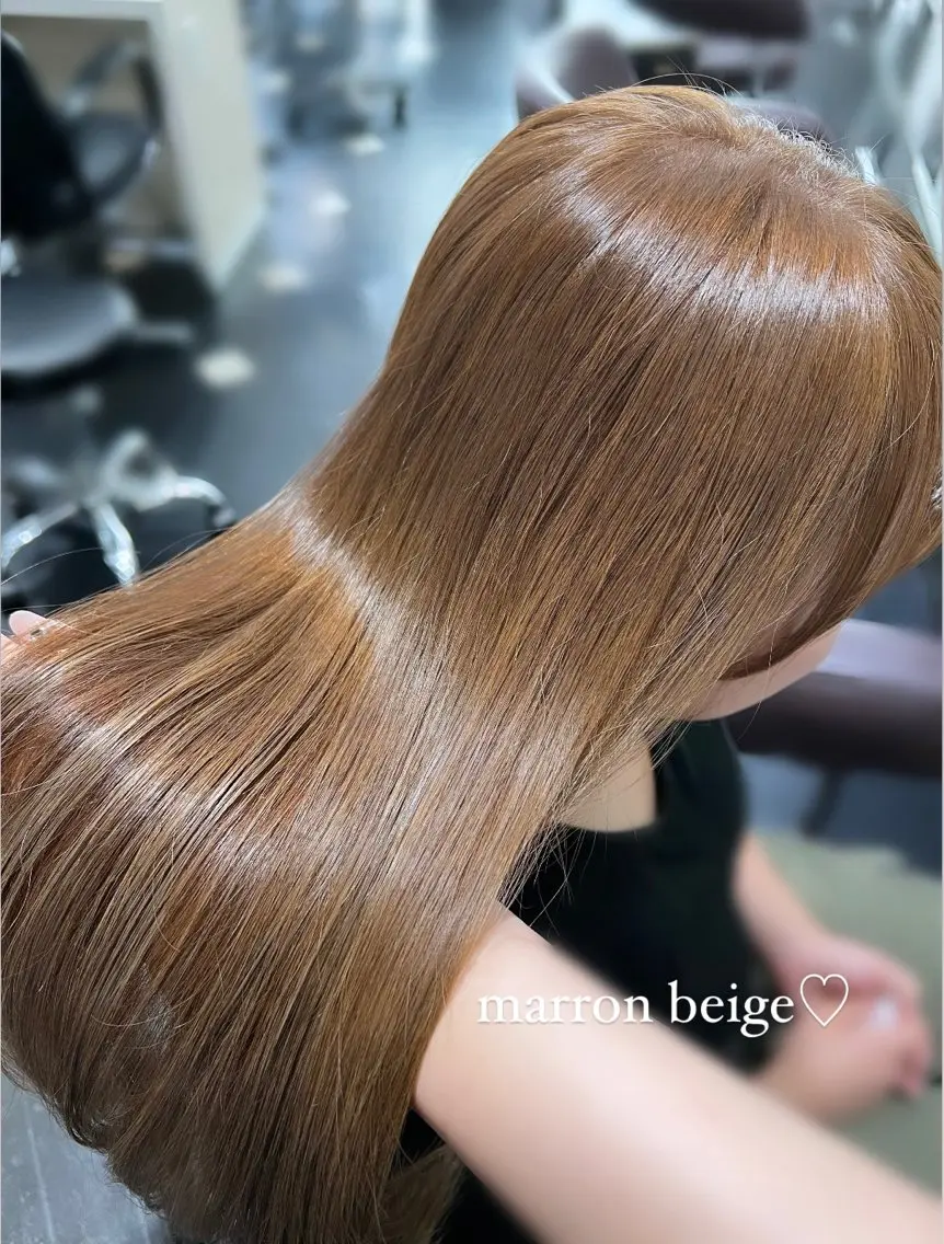 ロング カラー アッシュ ベージュカラー ブラウンカラー ミルクティーベージュ オリーブアッシュ カット ヘアカラー トリートメント 艶髪 ♡Tomiyaのヘアスタイル