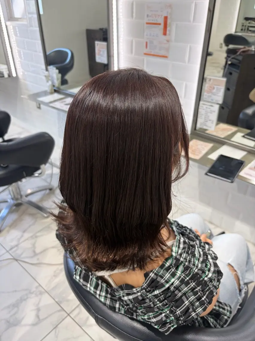 ミディアム カット ヘアカラー トリートメント 🫧透明感カラー 🫧Aoiのヘアスタイル