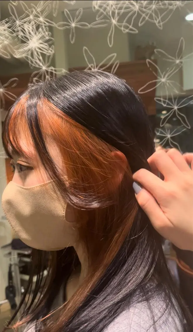 ケアブリーチインナーカラー🌈♡の写真