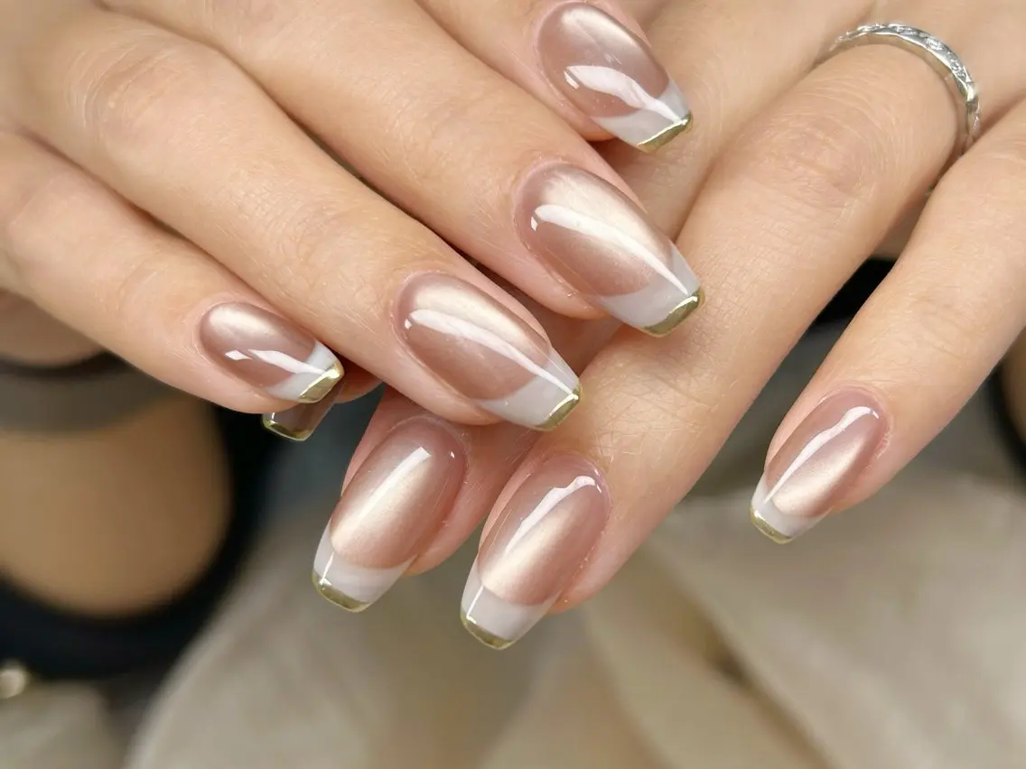 ネイル アートネイル チークネイル 成人式 入学式 長さ出し Lino Nailのネイルデザイン
