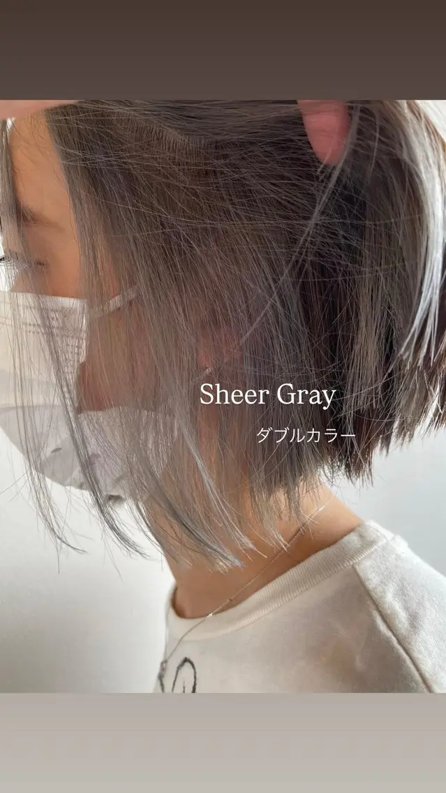 ミディアム カラー カット ヘアカラー トリートメント CARICIA 渡邉 祐南のヘアスタイル