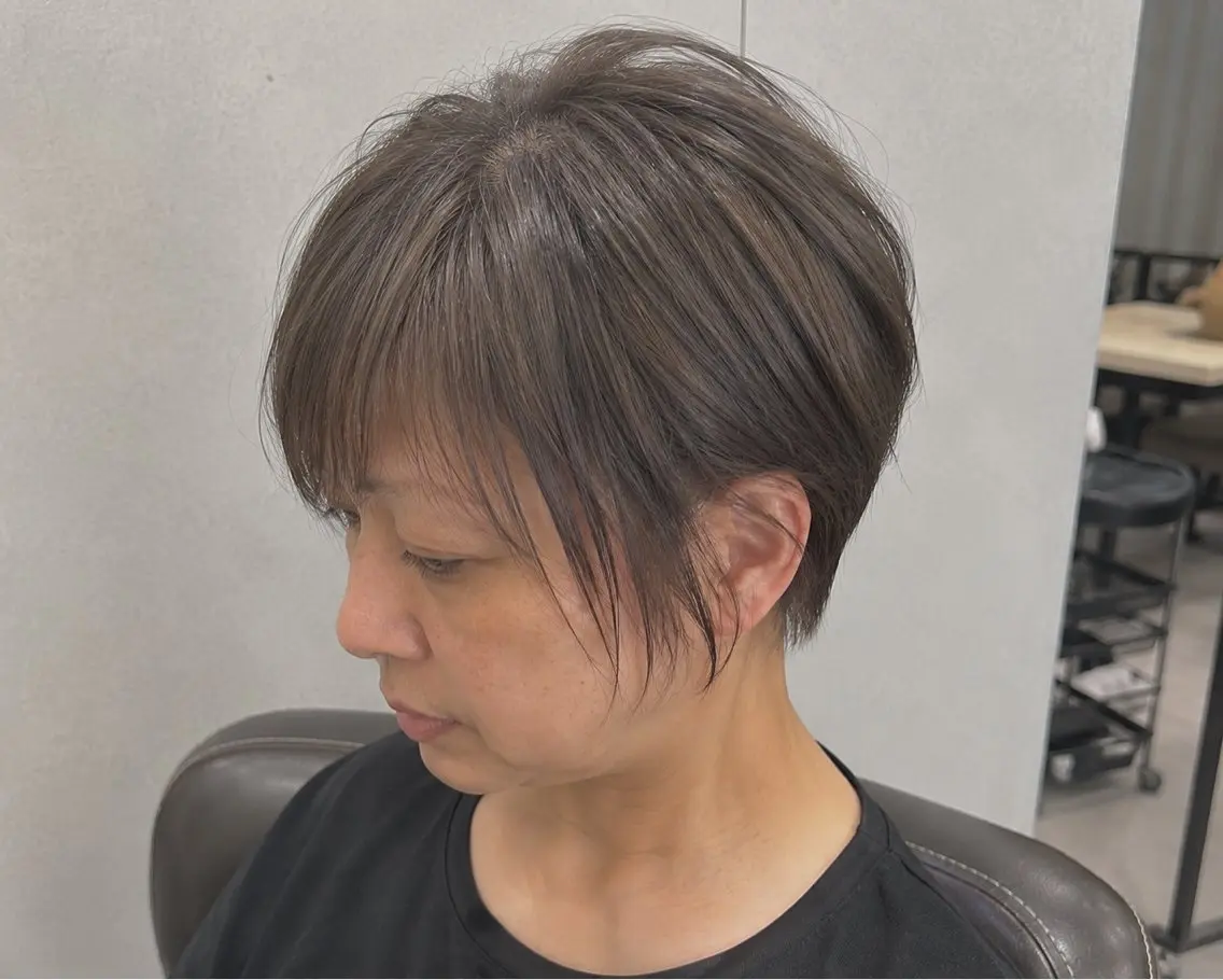 ショート カラー ヘアカラー ヘッドスパ 野津 祐希のヘアスタイル