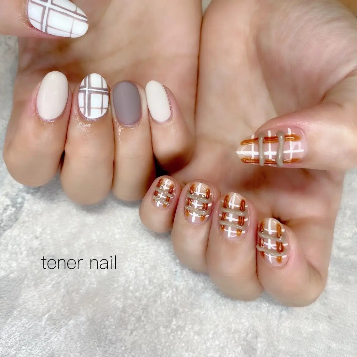 ネイル マットネイル ぷっくりネイル テネルネイル tener nailのネイルデザイン
