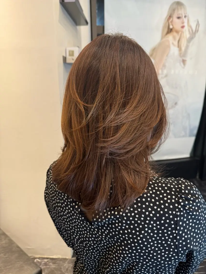 ミディアム カラー 艶カラー♡クール トレンドヘア♡アユミのヘアスタイル
