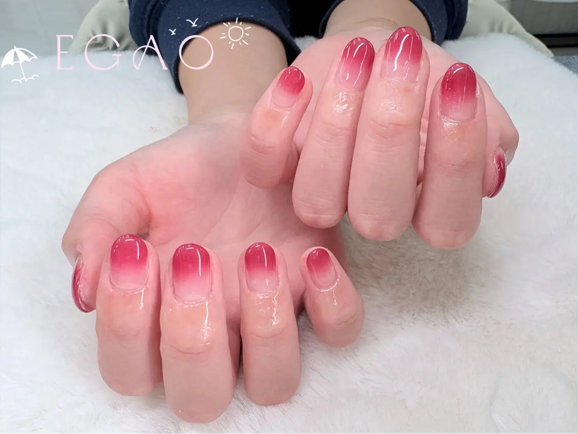 ネイル アートネイル フットネイル フレンチネイル ジェルネイル グラデーション ハンドネイル EGAO NAIL 錦糸町店のネイルデザイン
