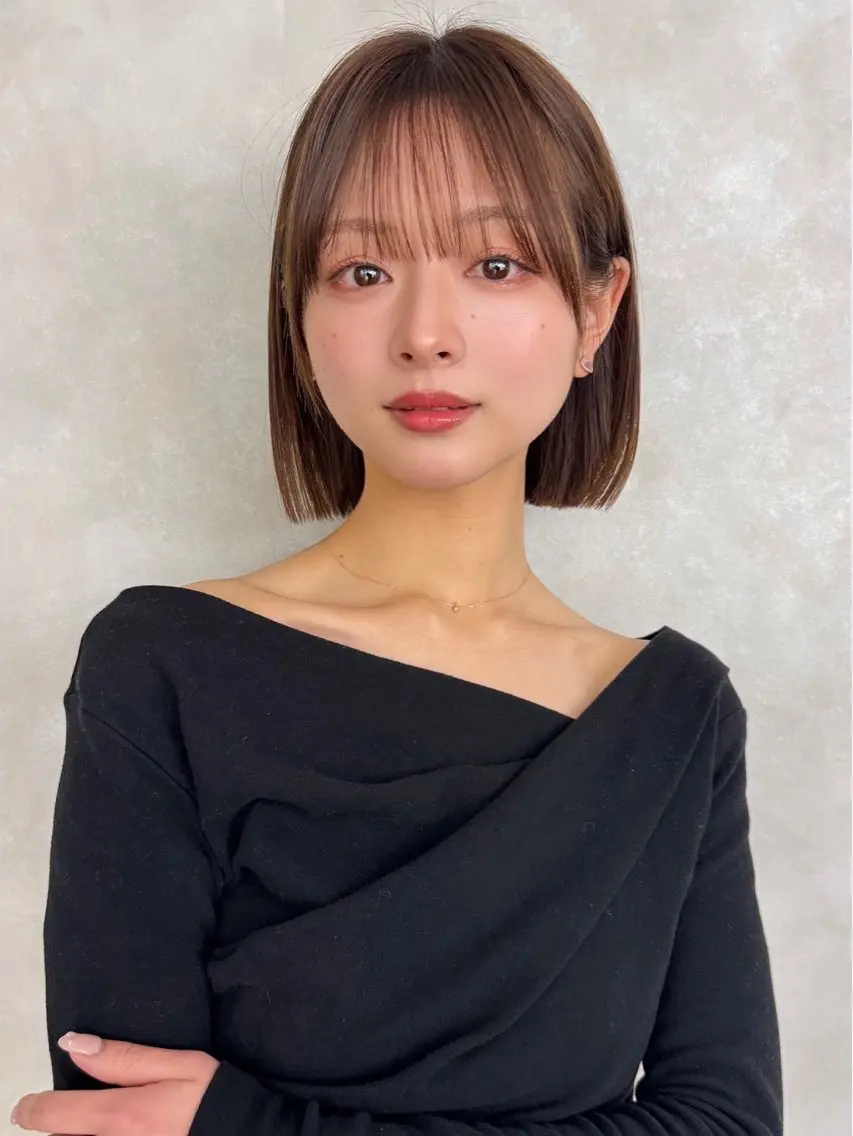 ミディアム カット ヘアカラー トリートメント ボブ特化美容師 🌈うめつたいがのヘアスタイル