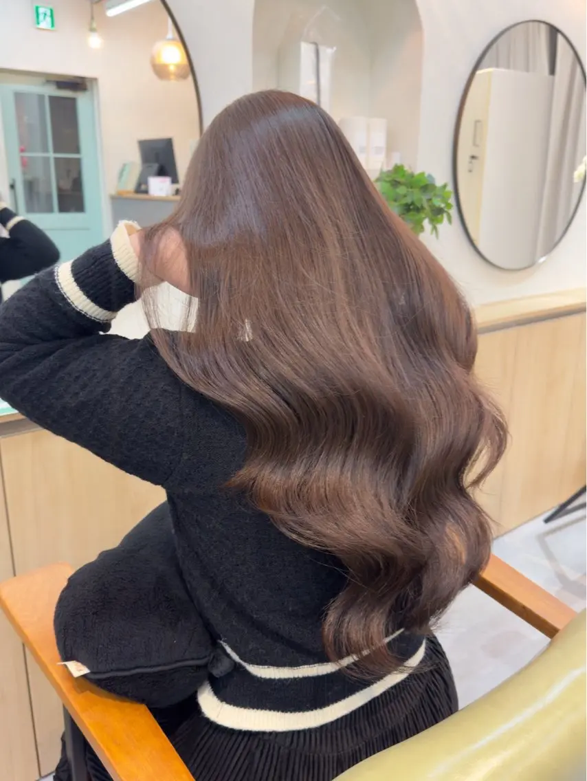 ロング カラー ブリーチ ダブルカラー ブリーチなしカラー レイヤー/顔周り /いいぬまみかのヘアスタイル