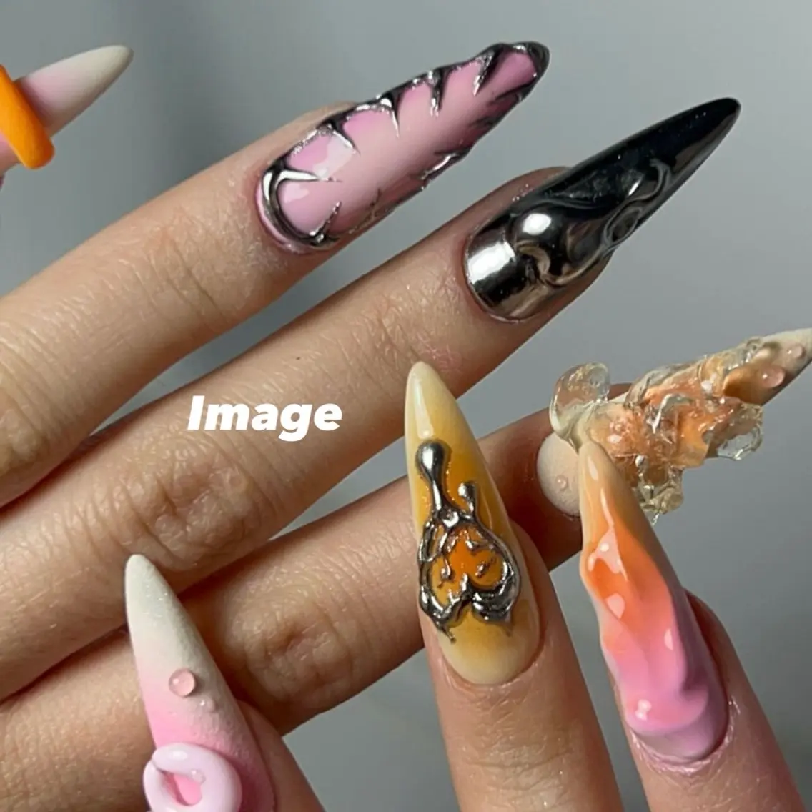 ネイル ロングネイル ハンドネイル Nail salon Euphoriaのネイルデザイン