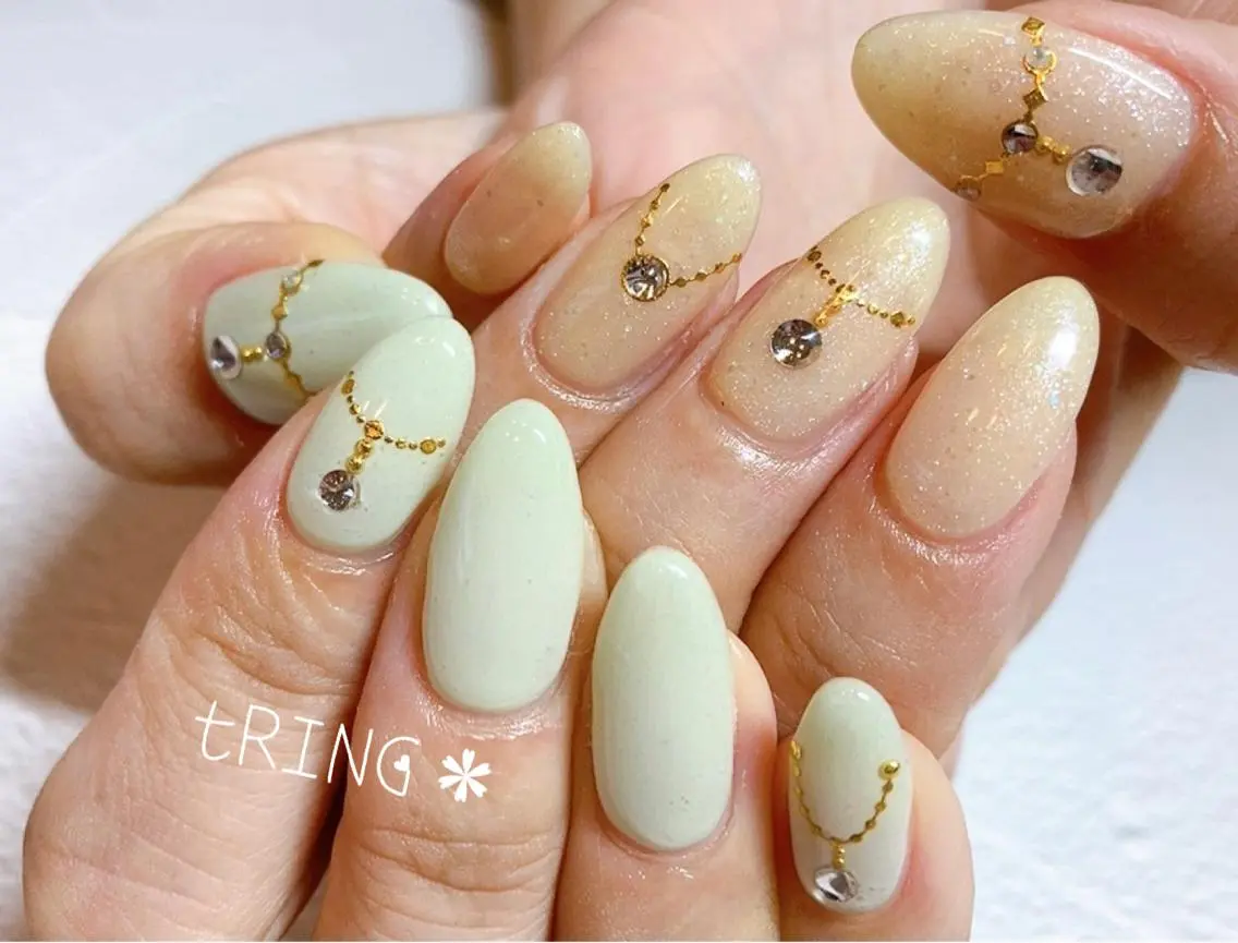 ネイル ハンドネイル tRING＊ しいの木台のネイルデザイン