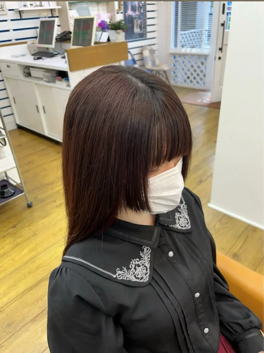🫧ブリーチなしワンカラー🫧+髪質改善Aujuaトリートメント🫧の写真