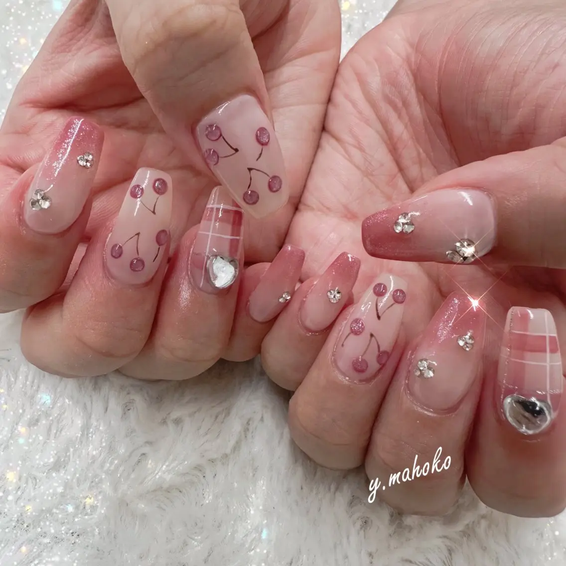 ネイル ハンドネイル パラジェル有/ 長さだし/mahoのネイルデザイン