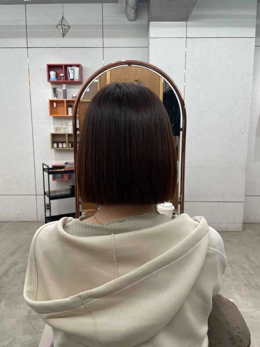 ミディアム 縮毛矯正 鶴井 美空のヘアスタイル