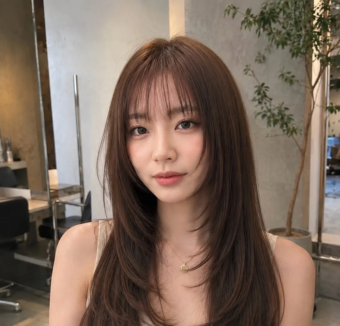 ロング カラー レイヤーカット ロング カット トリートメント 三浦 斗翔のヘアスタイル