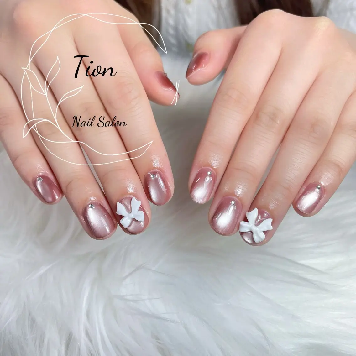 ネイル 長さ出し フットネイル ジェルネイル 韓国ネイル マグネットネイル Nailsalon Tion二子玉川店のネイルデザイン