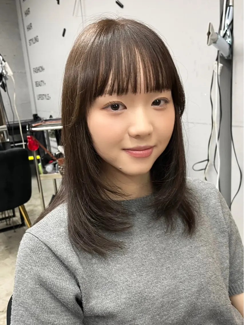 ミディアム 盛れる透けカラー🎀 似合わせ/uiのヘアスタイル