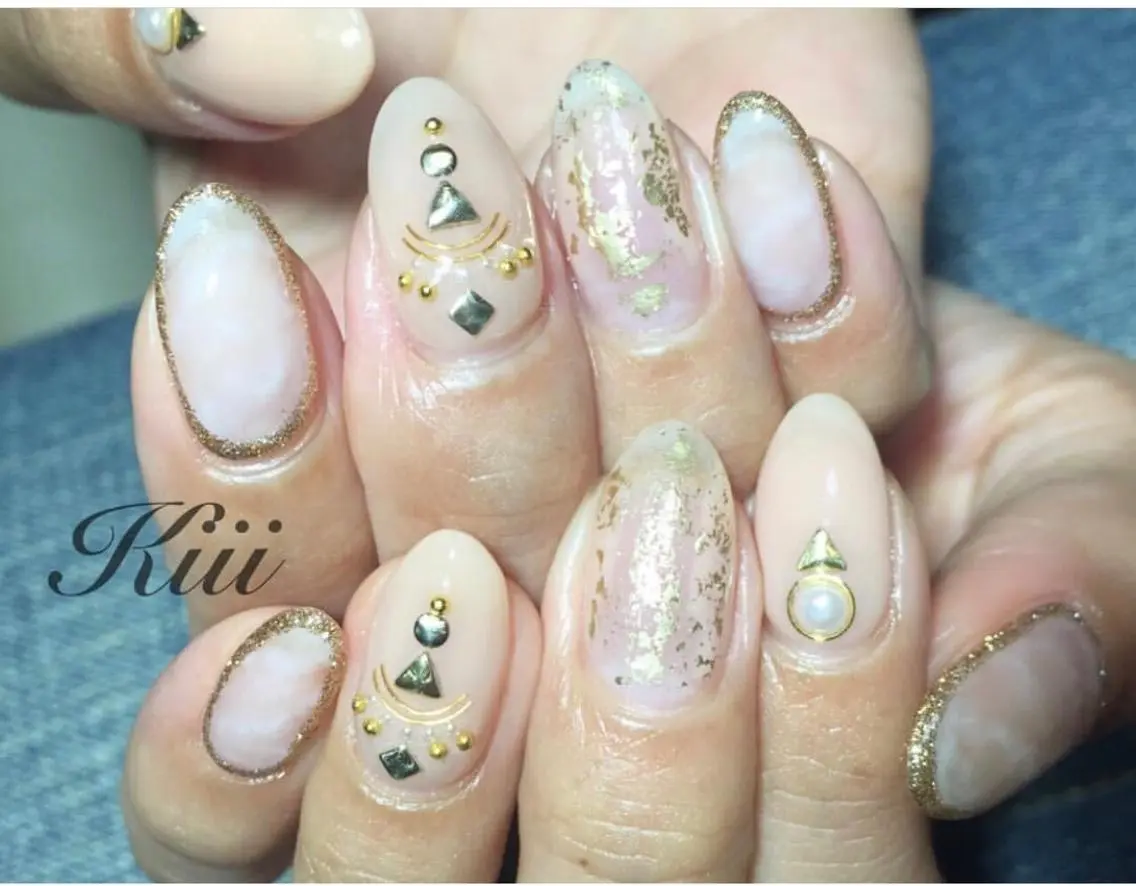 ネイル 春ネイル ハンドネイル フットネイル kiii.__ ✴︎*のネイルデザイン