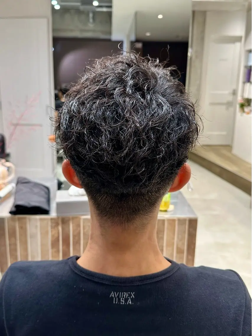 ショート パーマ メンズ カット パーマ トリートメント ヘアセット 横浜/メンズ特化/ Farbe/田中颯斗のヘアスタイル